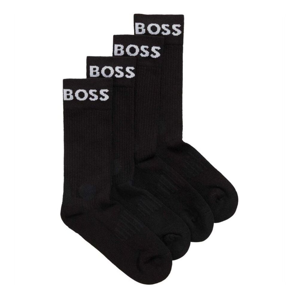 Boss Mens Crew Socks (Pack of 4) / Black